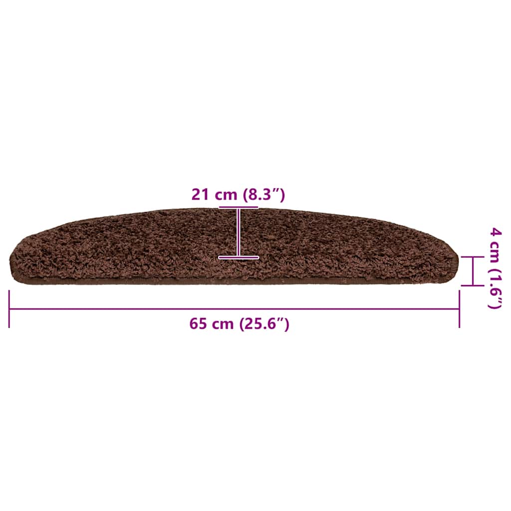 Tappetini per scale autoadesivi 20 pz 65 x 21 x 4 cm Non-Slip