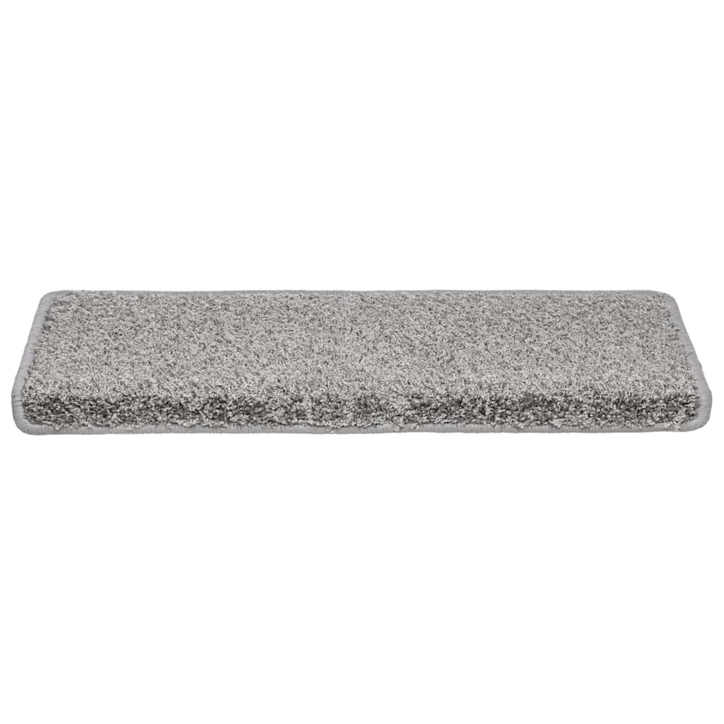 Tappetini per scale 20 pz 65x21x4 cm Grigio Bordo rettangolare