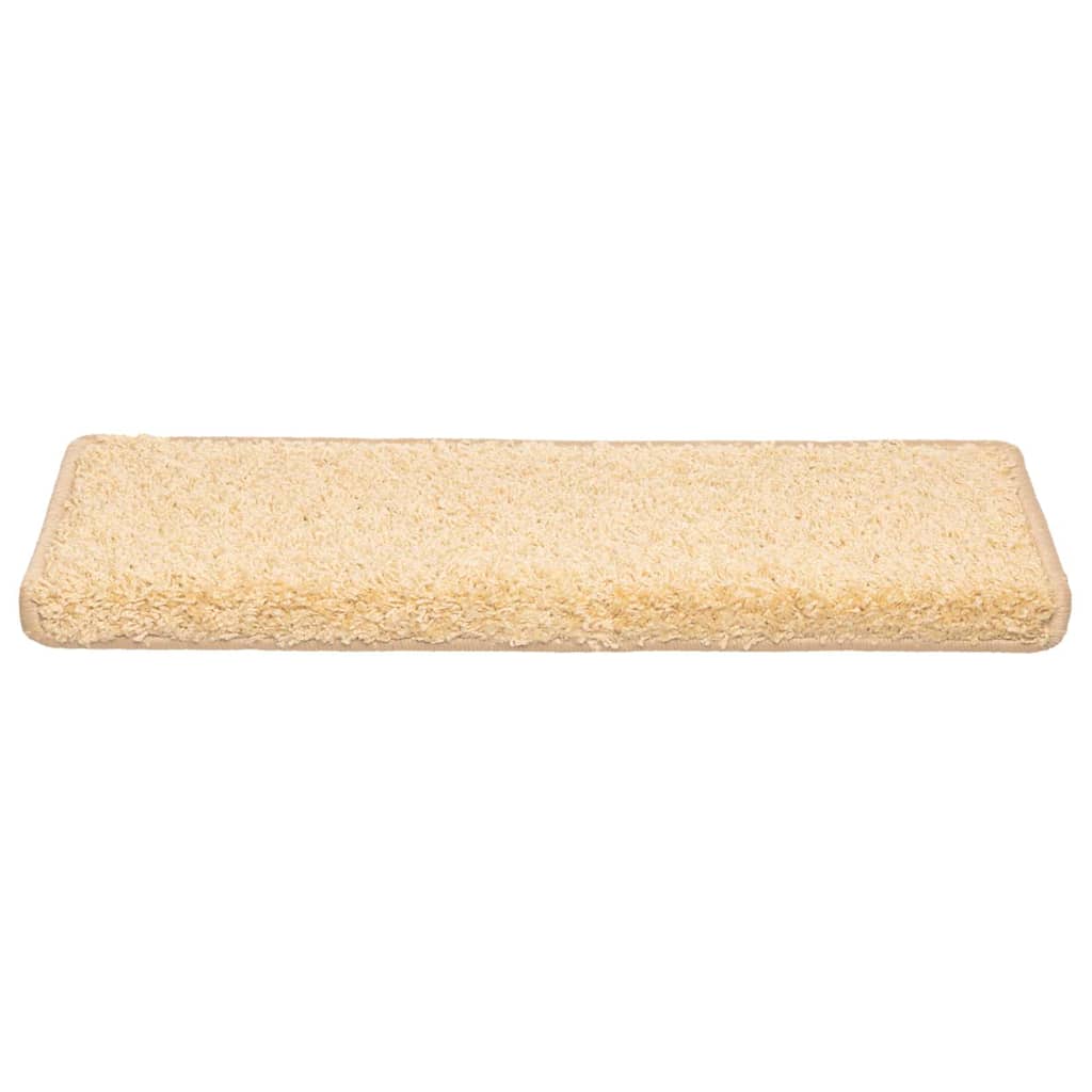 Tappetini per scale 20 pz 65x21x4 cm Crema Bordo rettangolare