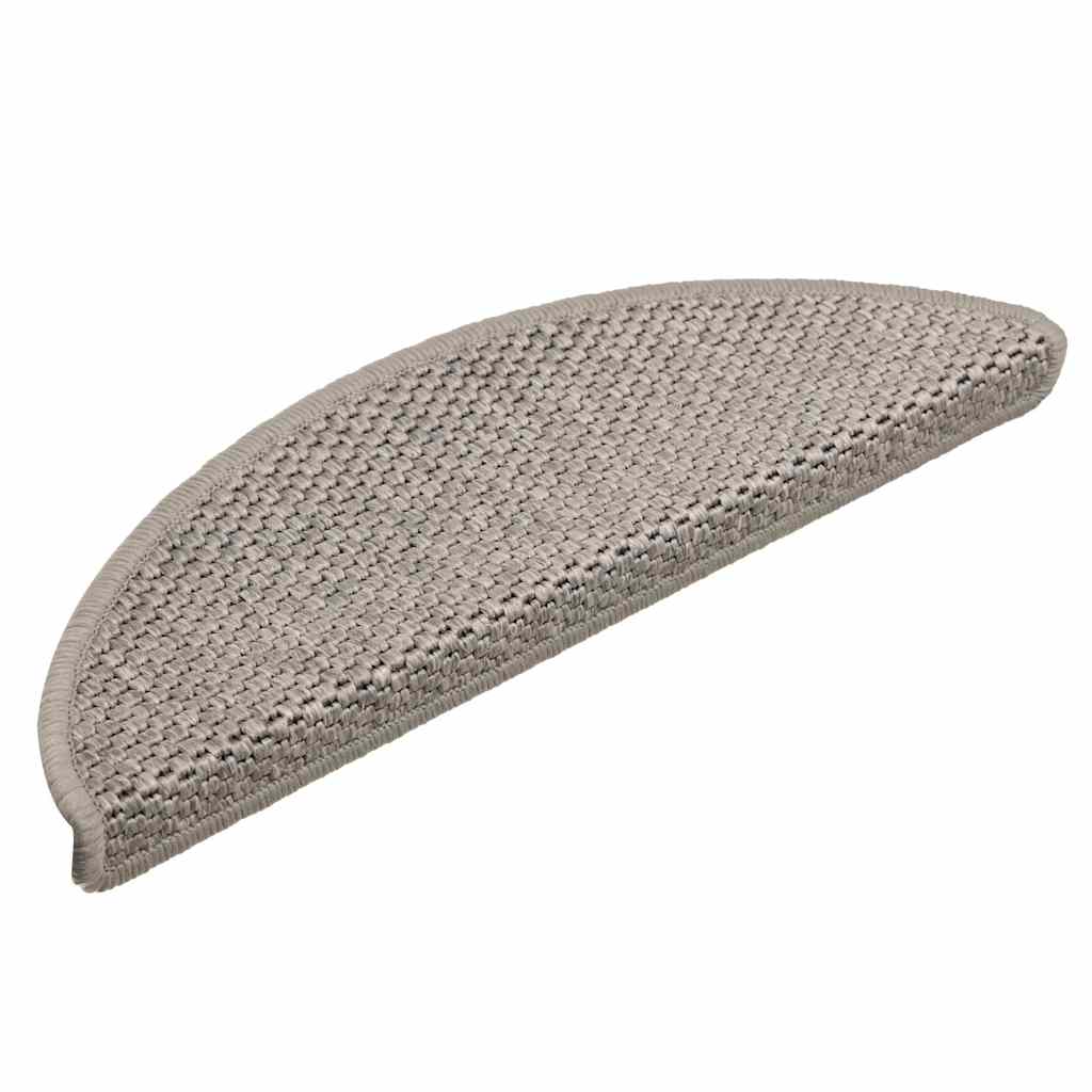 Tappeti Autoadesivi Scale Aspetto Sisal 30 pz 56x17x3cm Argento