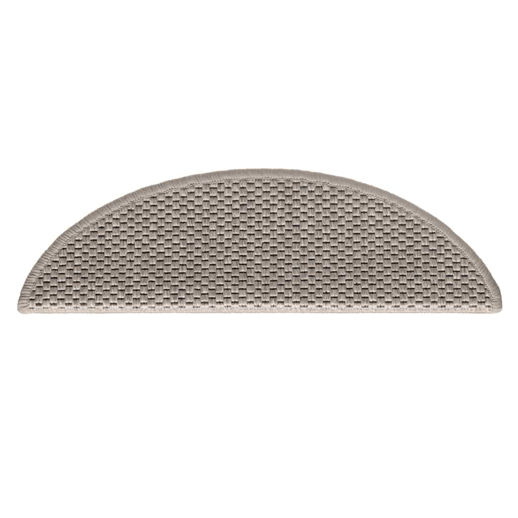 Tappeti Autoadesivi Scale Aspetto Sisal 30 pz 56x17x3cm Argento