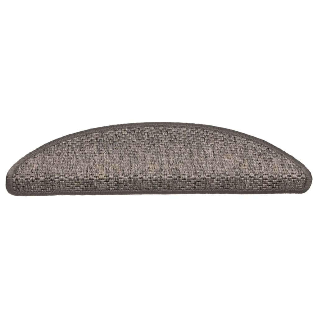 Tappeti Adesivi per Scale Sisal 30pz 56x17x3 cm Grigio e Beige