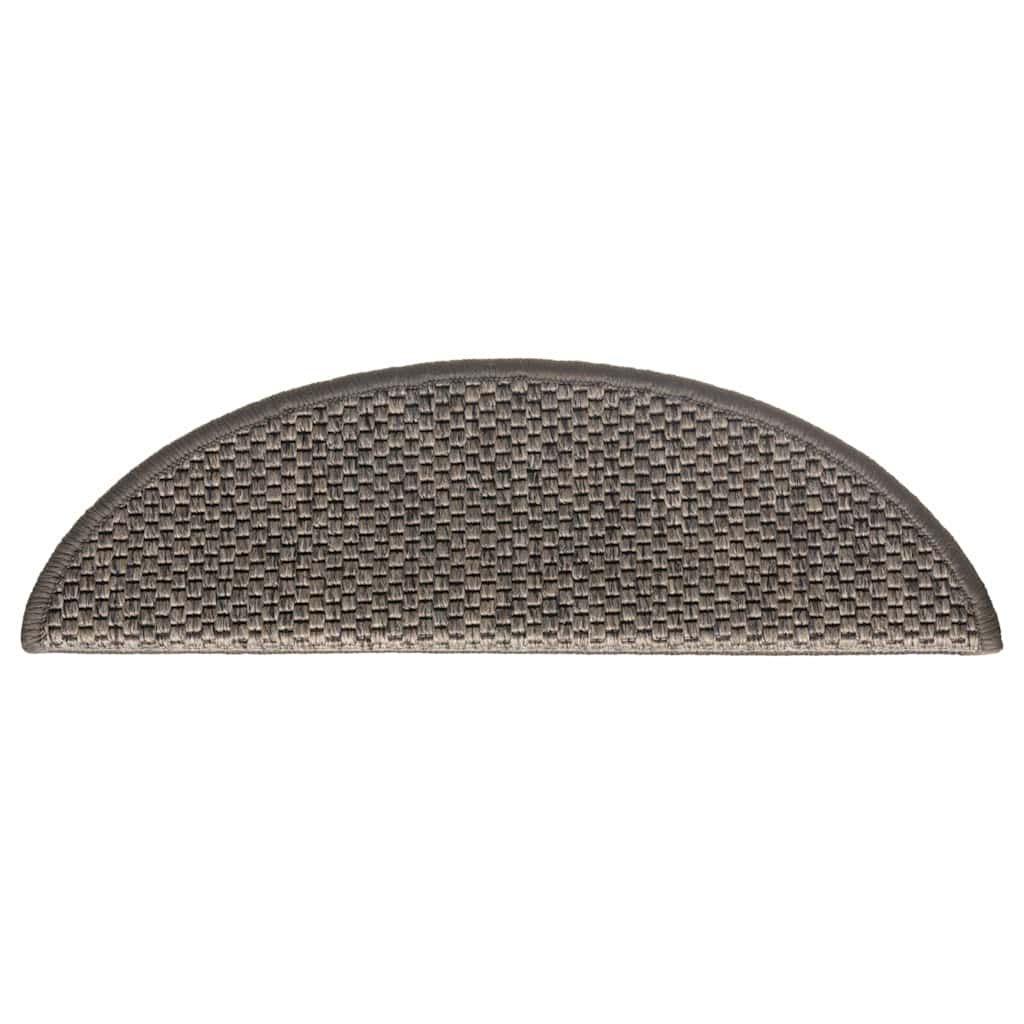 Tappeti Adesivi per Scale Sisal 30pz 56x17x3 cm Grigio e Beige