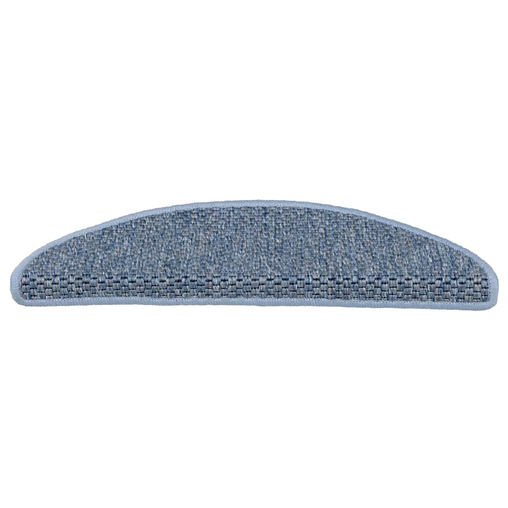 Tappeti Autoadesivi per Scale Aspetto Sisal 30pz 56x17x3 cm Blu