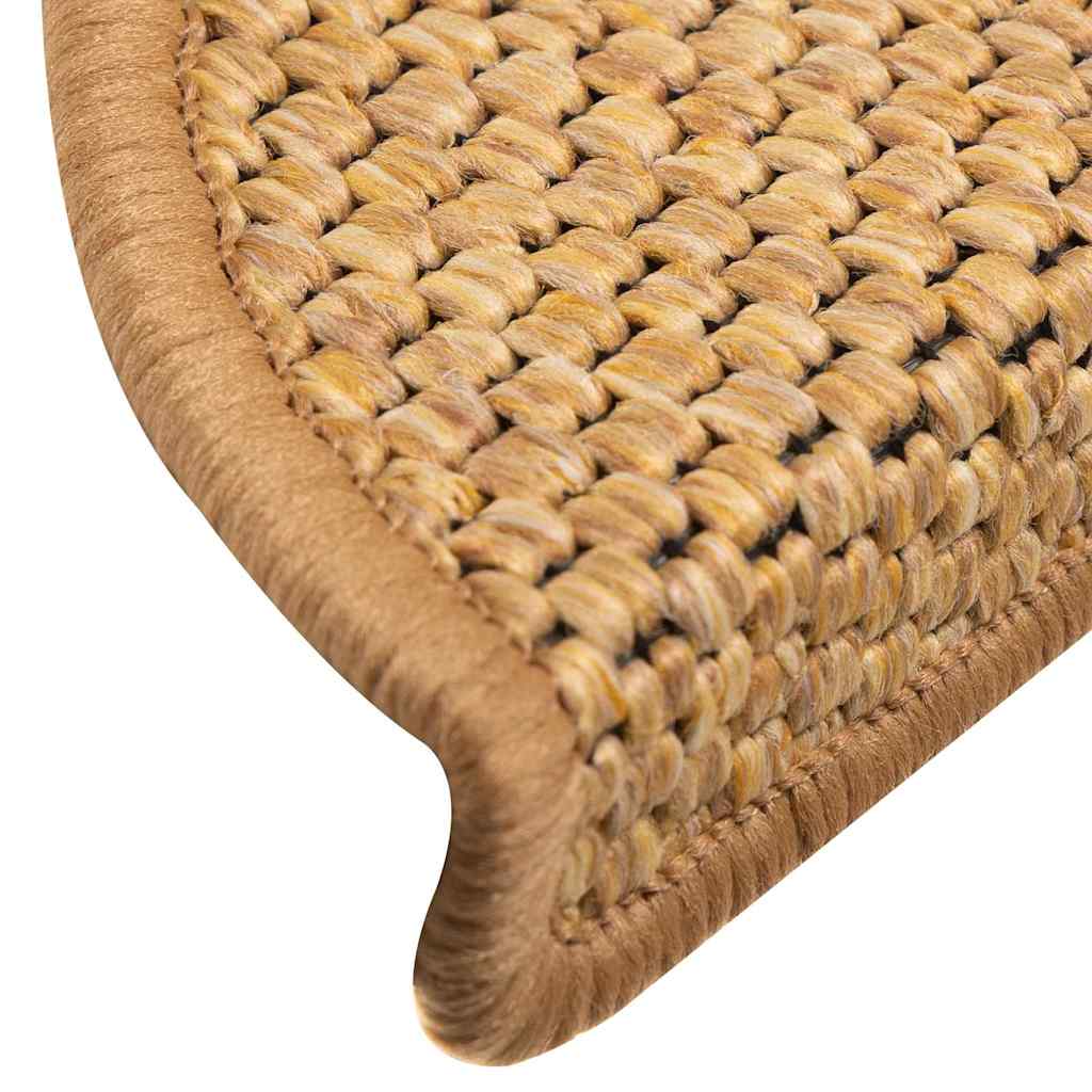 Tappeti Autoadesivi Scale Aspetto Sisal 30 pz 56x17x3 cm Sisal