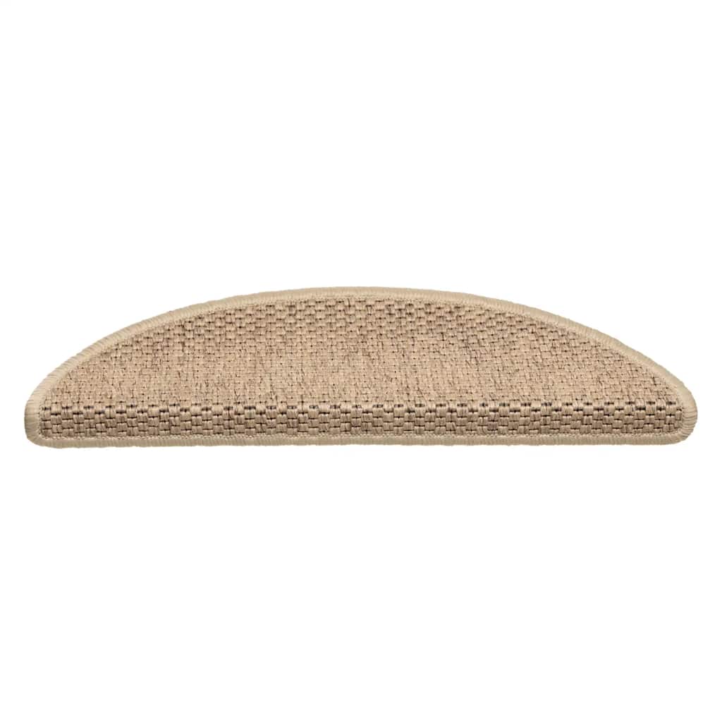 Tappeti Autoadesivi Scale Aspetto Sisal 30 pz 56x17x3 cm Sabbia