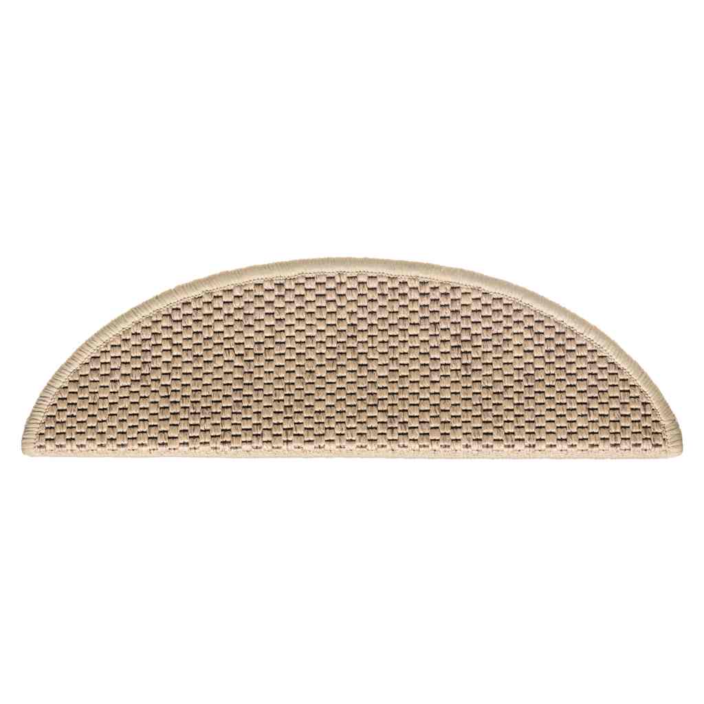 Tappeti Autoadesivi Scale Aspetto Sisal 30 pz 56x17x3 cm Sabbia