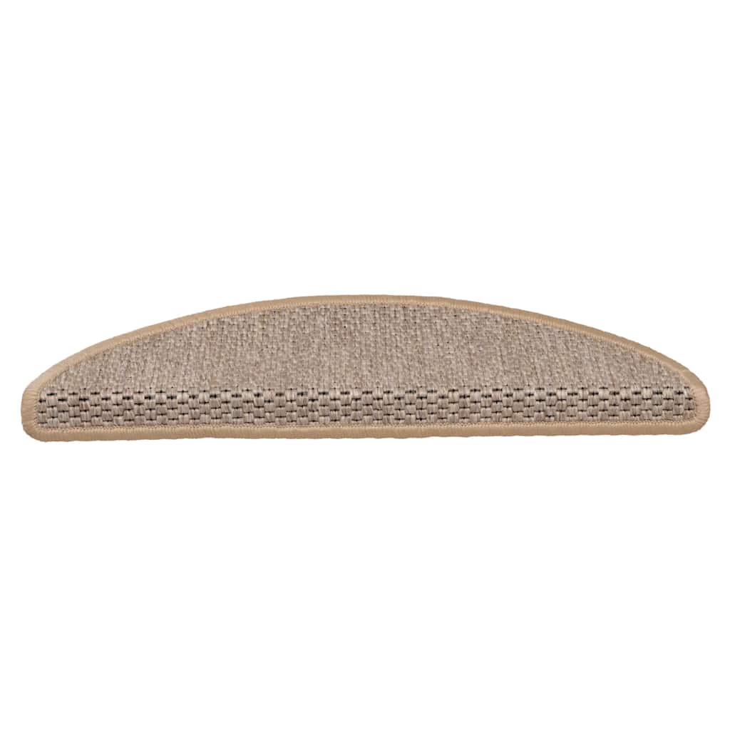 Tappeti Adesivi Scale Aspetto Sisal 30pz 56x17x3cm Beige Chiaro
