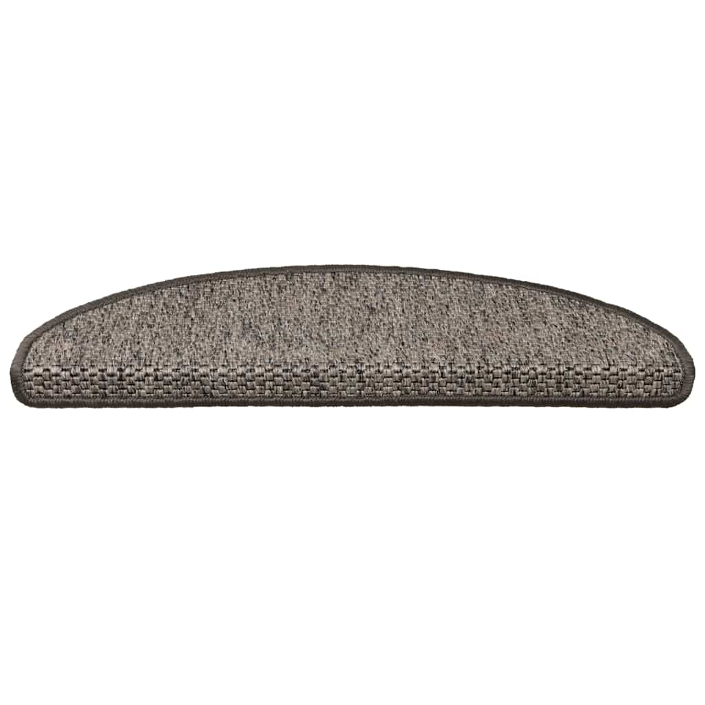 Tappeti Adesivi per Scale Sisal 30pz 65x21x4cm Grigio e Beige