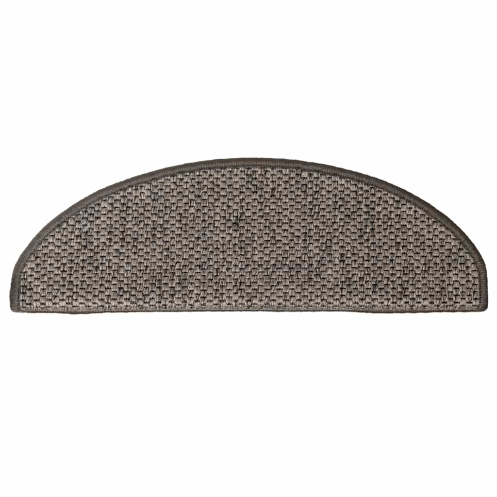Tappeti Adesivi per Scale Sisal 30pz 65x21x4cm Grigio e Beige