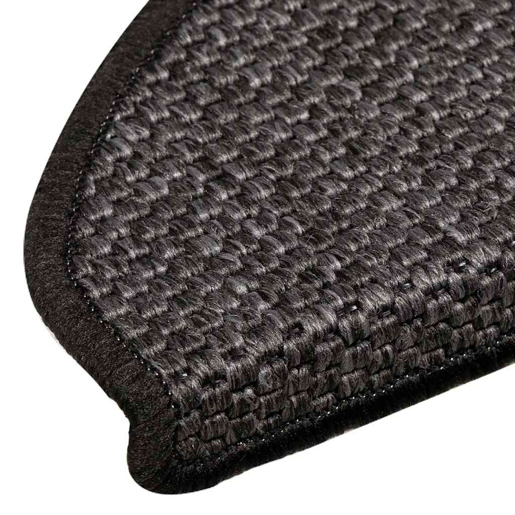 Tappeti Adesivi Scale Aspetto Sisal 30 pz 65x21x4 cm Antracite
