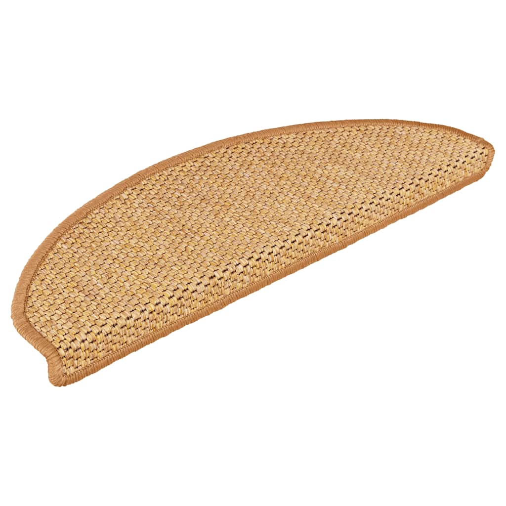 Tappeti Autoadesivi Scale Aspetto Sisal 30 pz 65x21x4 cm Sisal