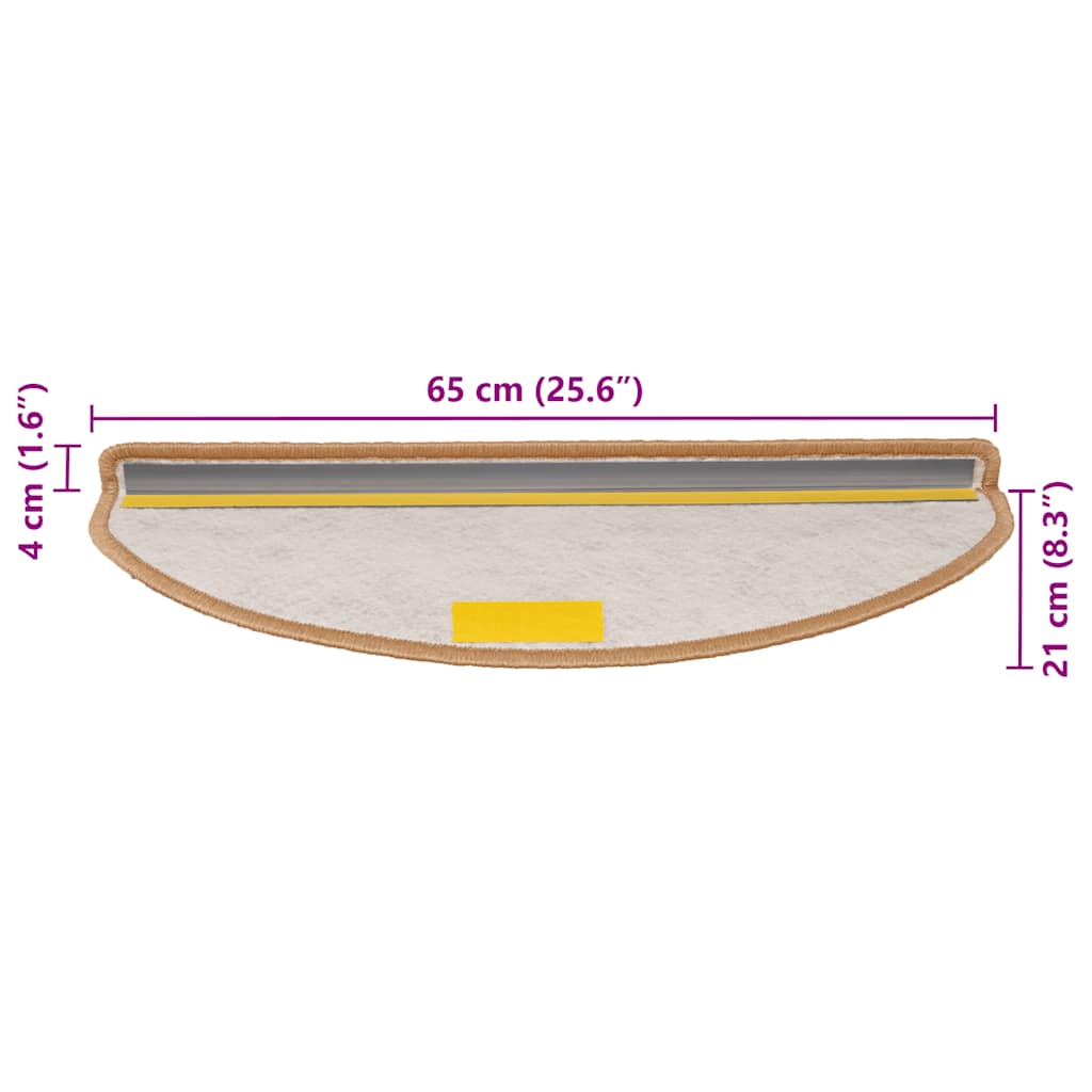 Tappeti Autoadesivi Scale Aspetto Sisal 30 pz 65x21x4 cm Sisal