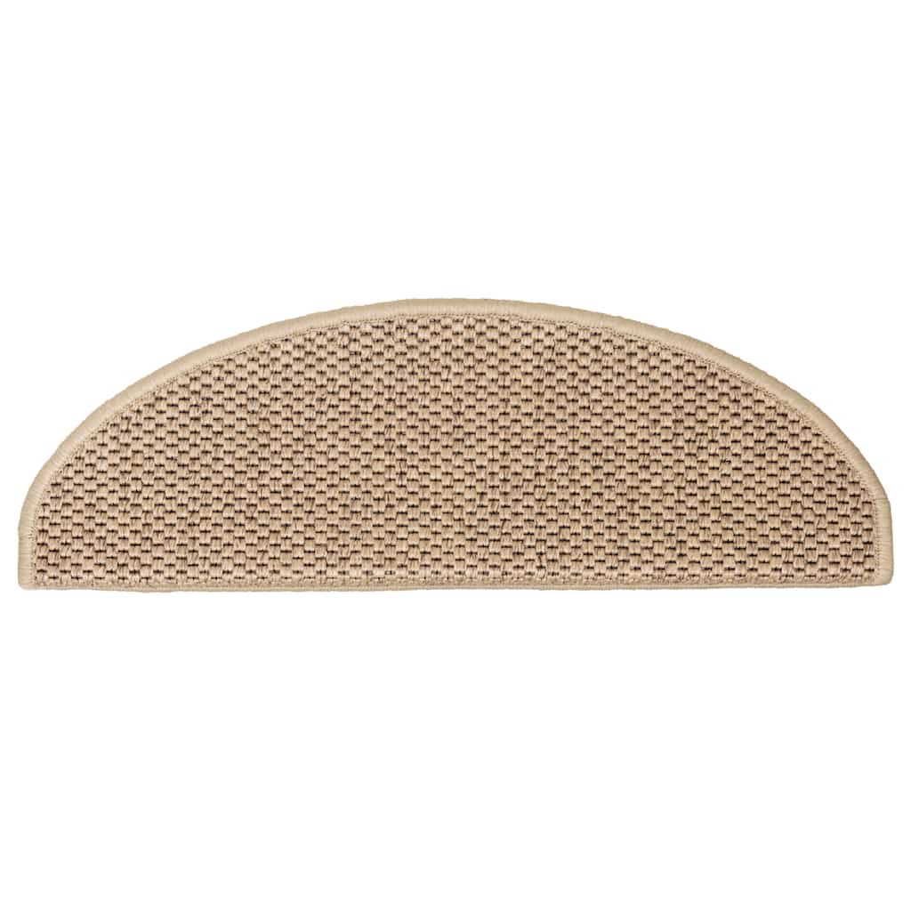 Tappeti Autoadesivi Scale Aspetto Sisal 30 pz 65x21x4 cm Sabbia