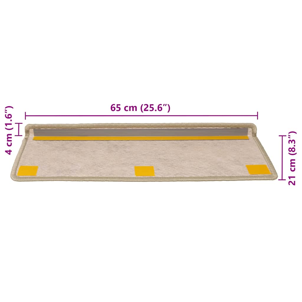 Tappeti Autoadesivi Scale Aspetto Sisal 30 pz 65x21x4 cm Verde Chiaro