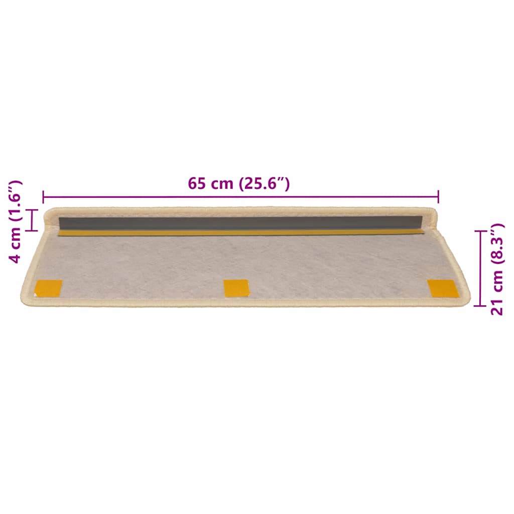 Tappeti Autoadesivi Scale Aspetto Sisal 30 pz 65x21x4 cm Berber