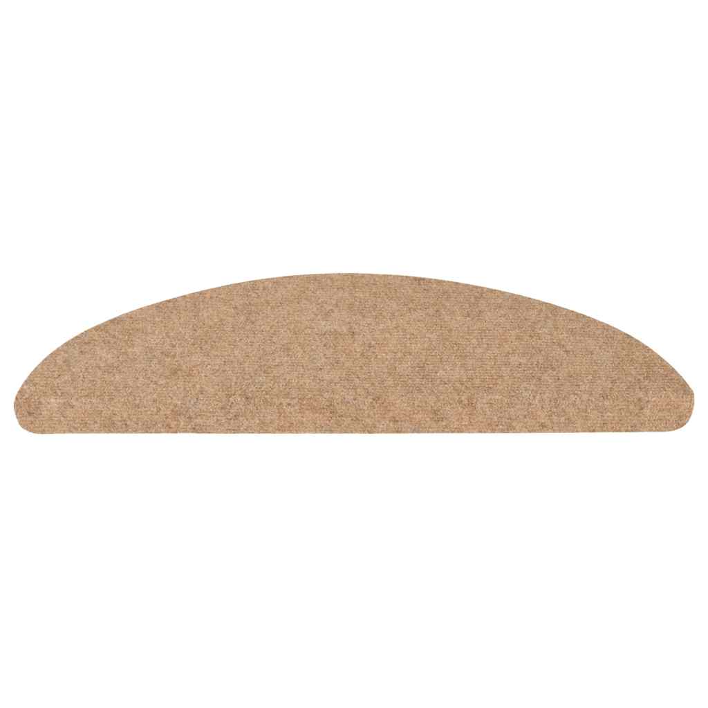 Tappetini Autoadesivi per Scale 30 pz Beige 56x17x3 cm