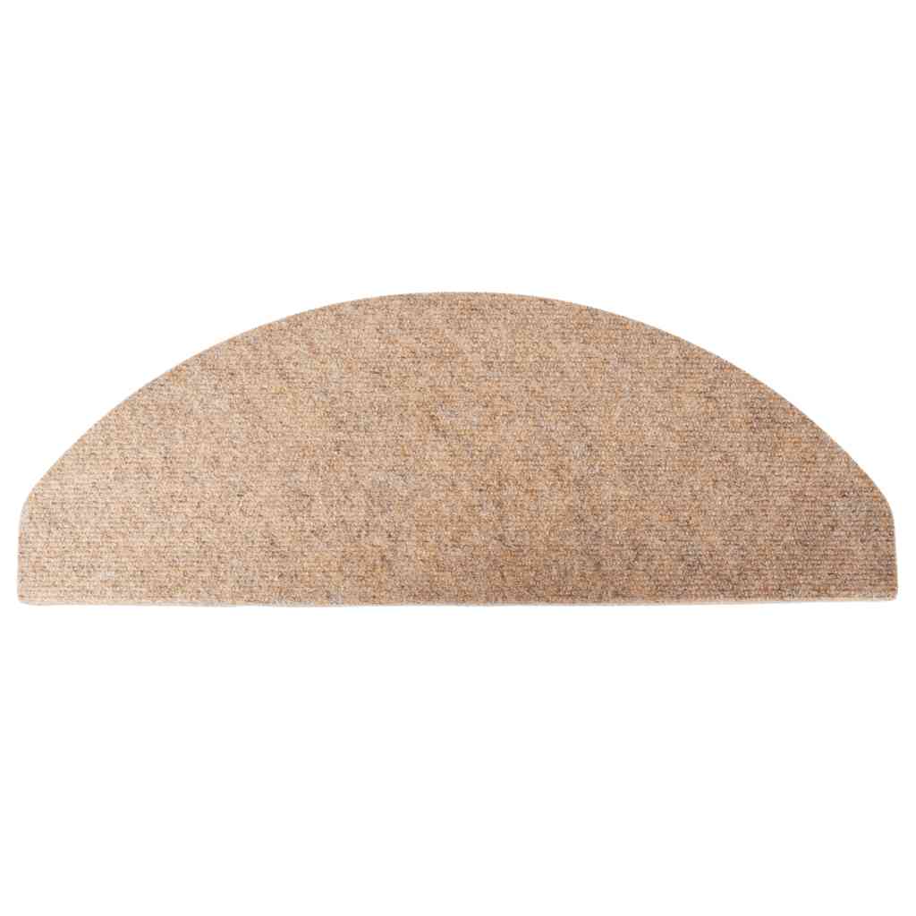 Tappetini Autoadesivi per Scale 30 pz Beige 65x22,5x3,5 cm