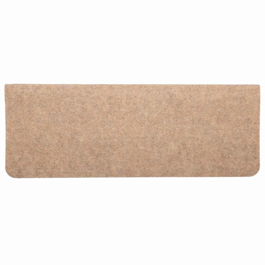 Tappetini Autoadesivi per Scale 30 pz Beige 65x24,5x3,5 cm