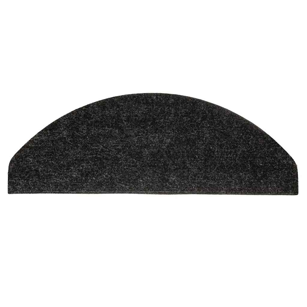 Tappetini Autoadesivi per Scale 20 pz Antracite 65x22,5x3,5 cm