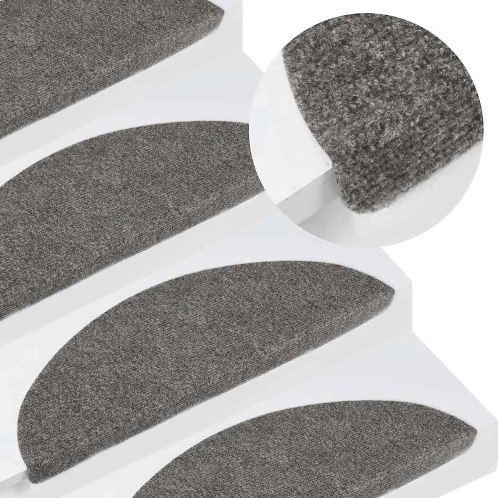 Tappetini Autoadesivi per Scale 30 pz Grigi 56x17x3 cm