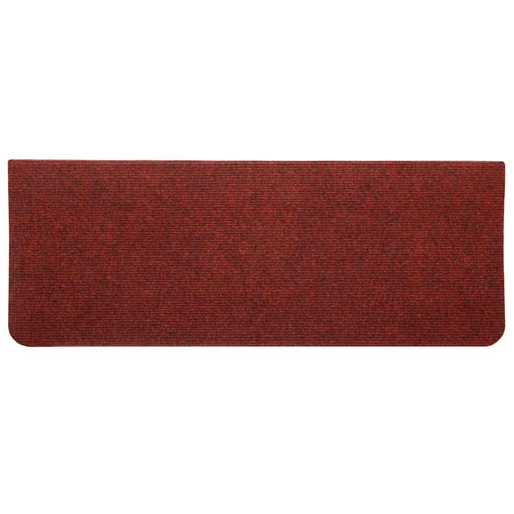 Tappetini Autoadesivi per Scale 30 pz Rossi 65x22,5x3,5 cm