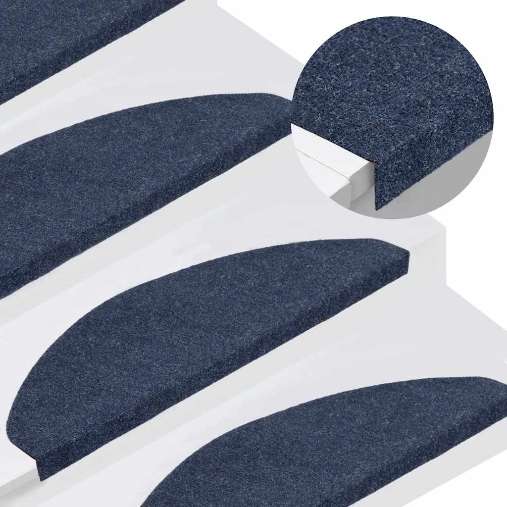Tappetini Autoadesivi per Scale 30 pz Blu 65x22,5x3,5 cm