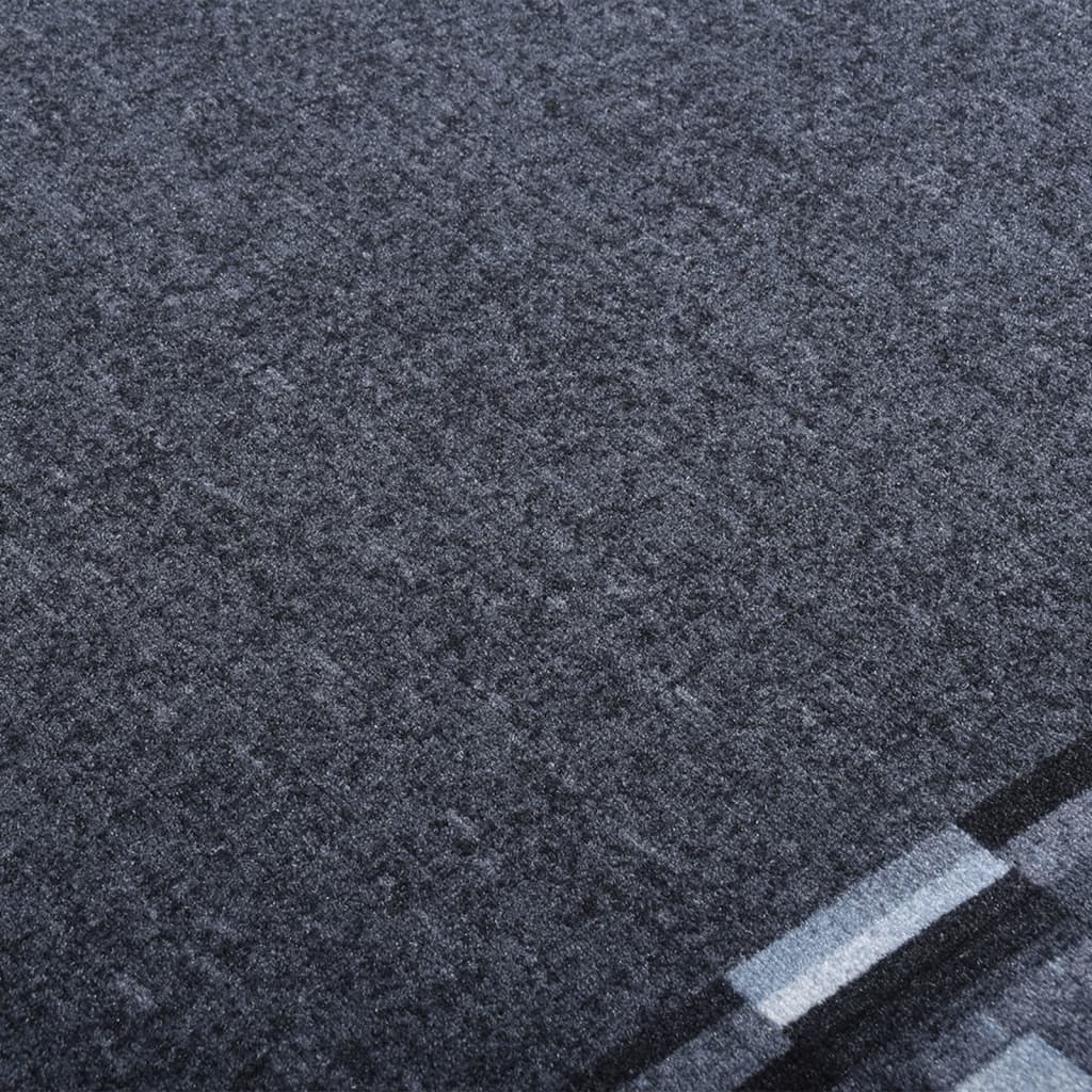 Tappeto Corsia Antracite 80x200 cm Antiscivolo