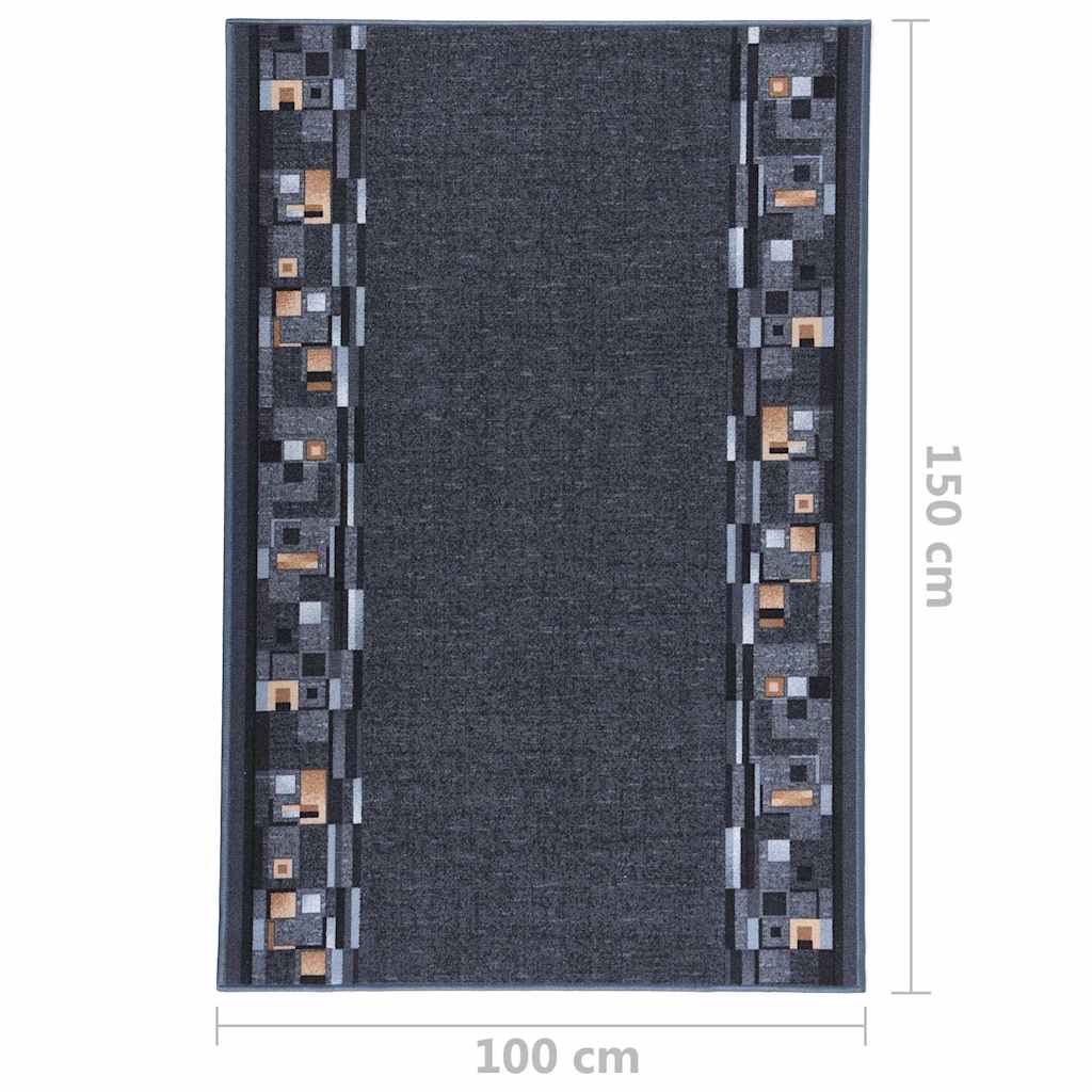 Tappeto Corsia Antracite 100x150 cm Antiscivolo