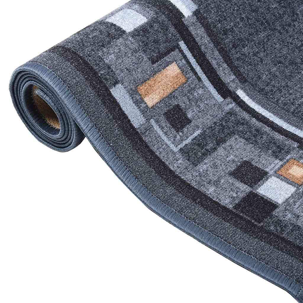 Tappeto Corsia Antracite 100x400 cm Antiscivolo