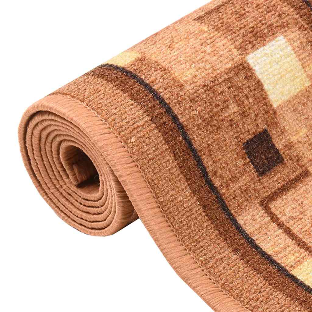 Tappeto Corsia Marrone 67x350 cm Antiscivolo
