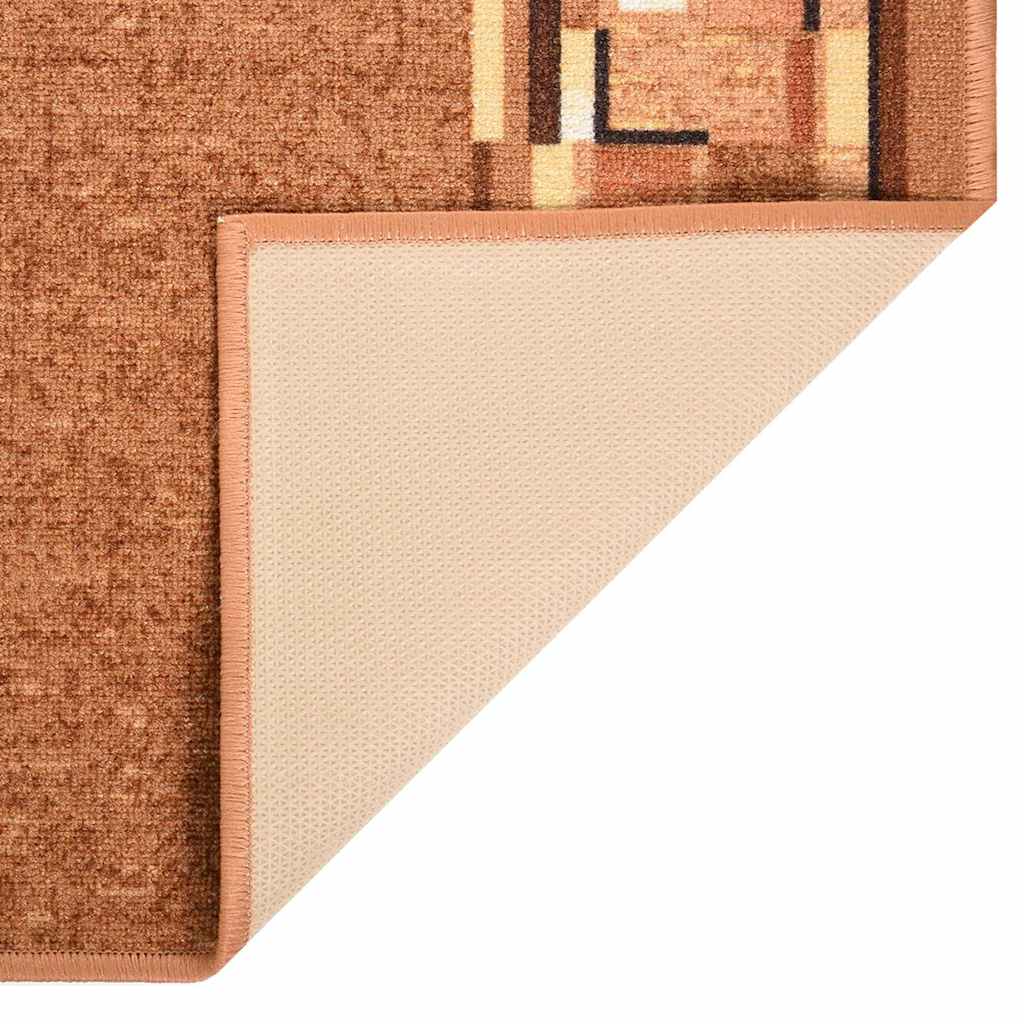 Tappeto Corsia Marrone 67x350 cm Antiscivolo