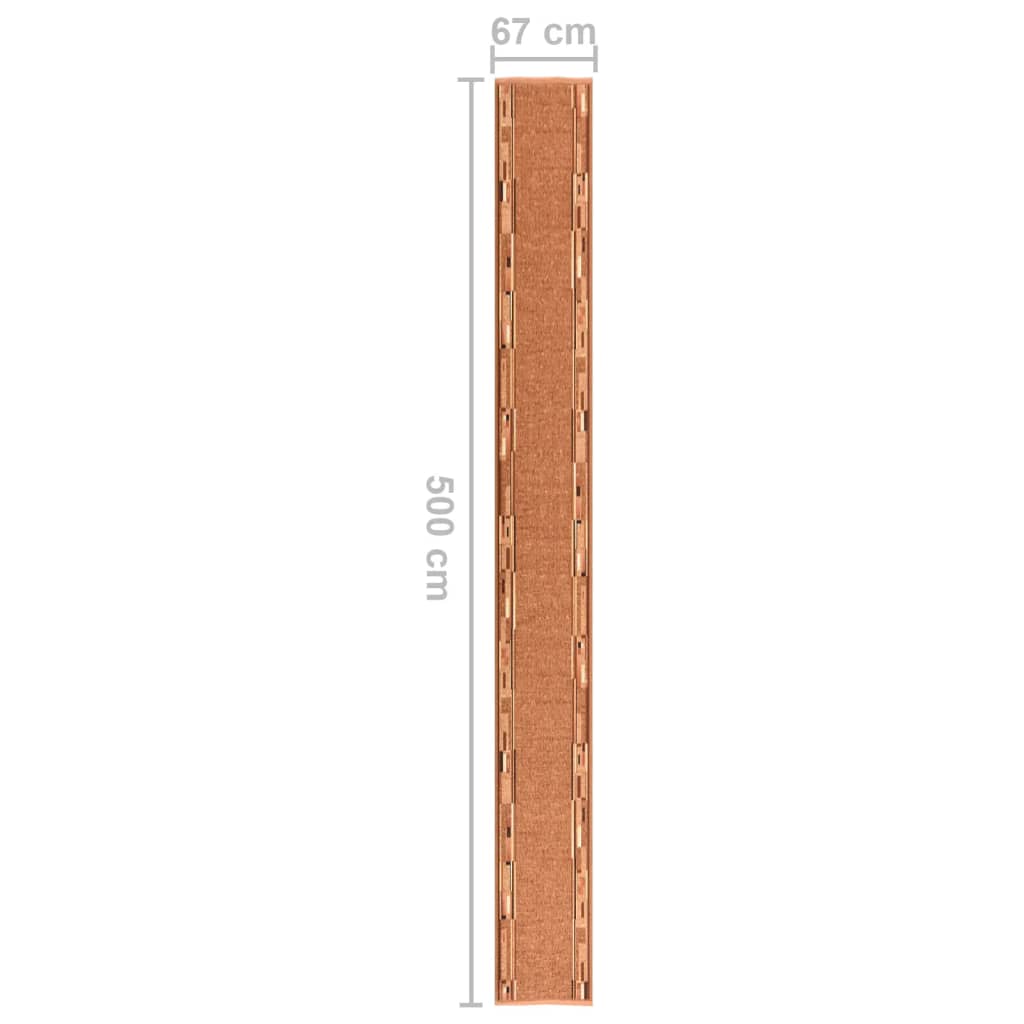 Tappeto Corsia Marrone 67x500 cm Antiscivolo