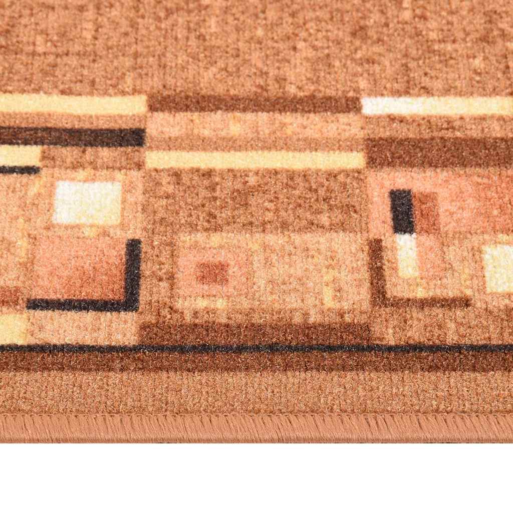 Tappeto Corsia Marrone 100x350 cm Antiscivolo