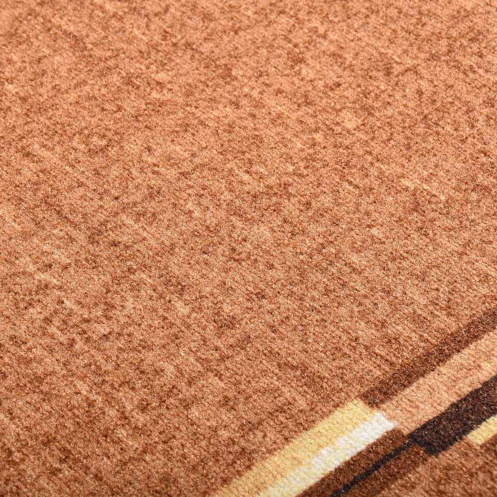 Tappeto Corsia Marrone 100x350 cm Antiscivolo