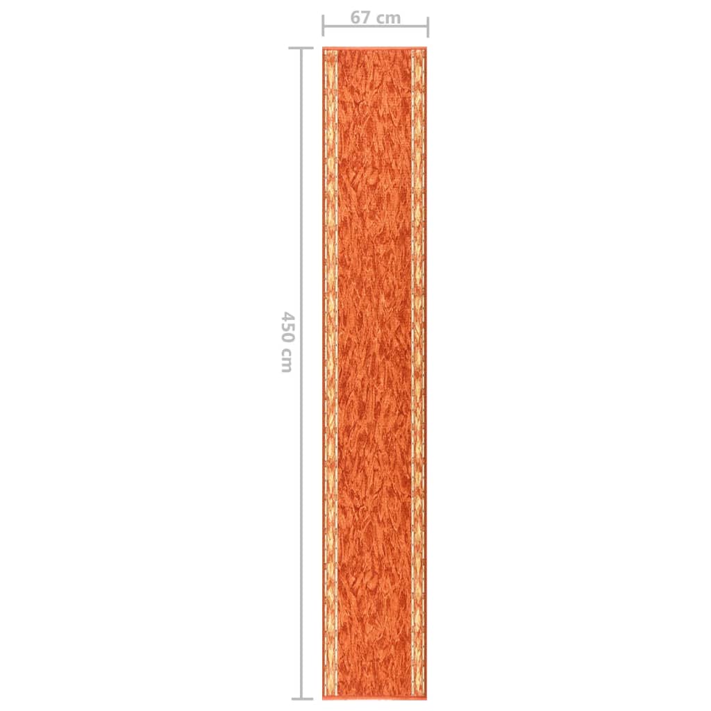 Tappeto Corsia Terracotta 67x450 cm Antiscivolo