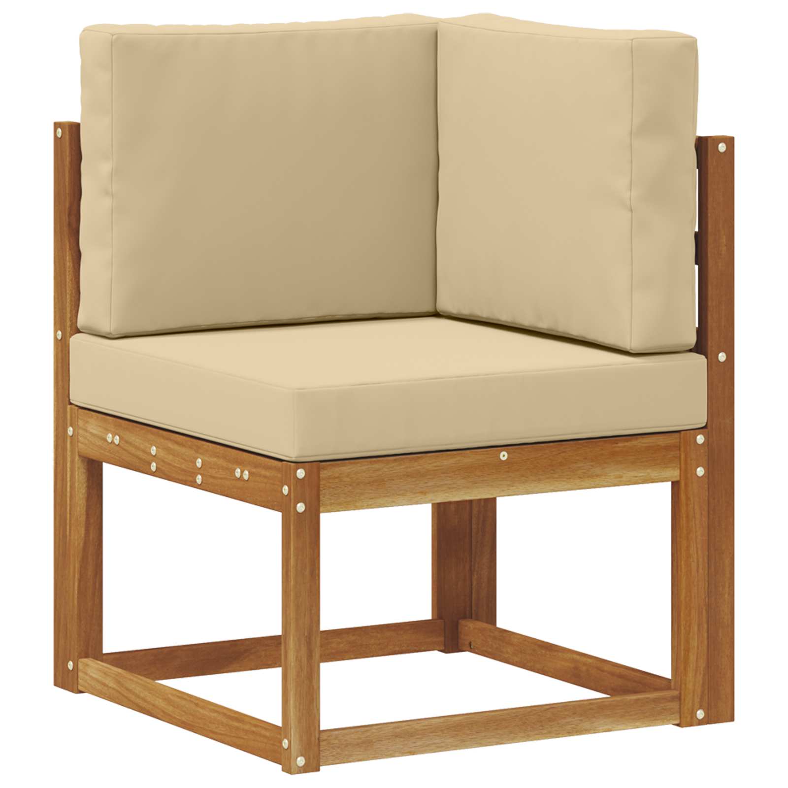 5 pz Set di divani da esterno Naturale e Beige