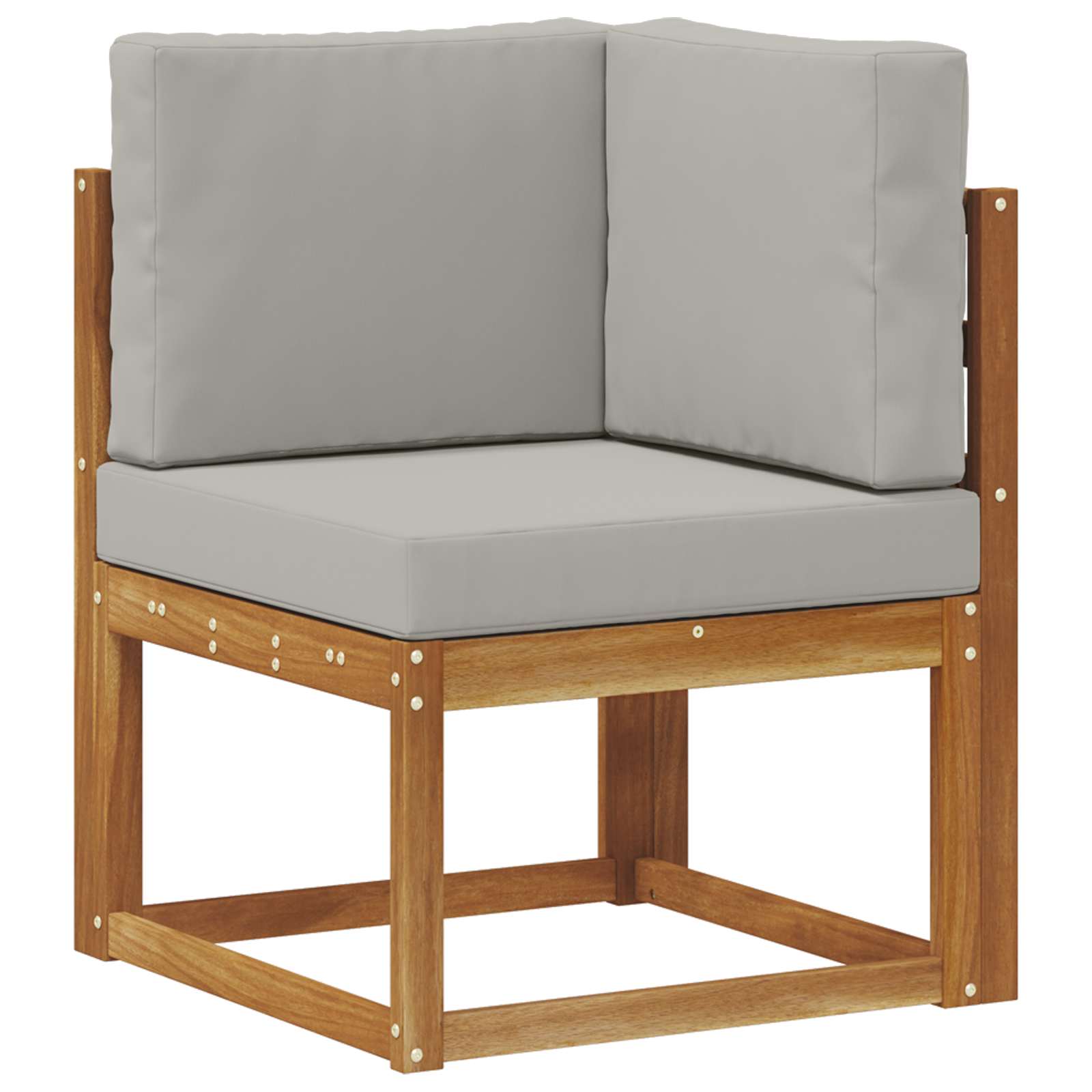 6 pz Set di divani da esterno Grigio Naturale e Chiaro