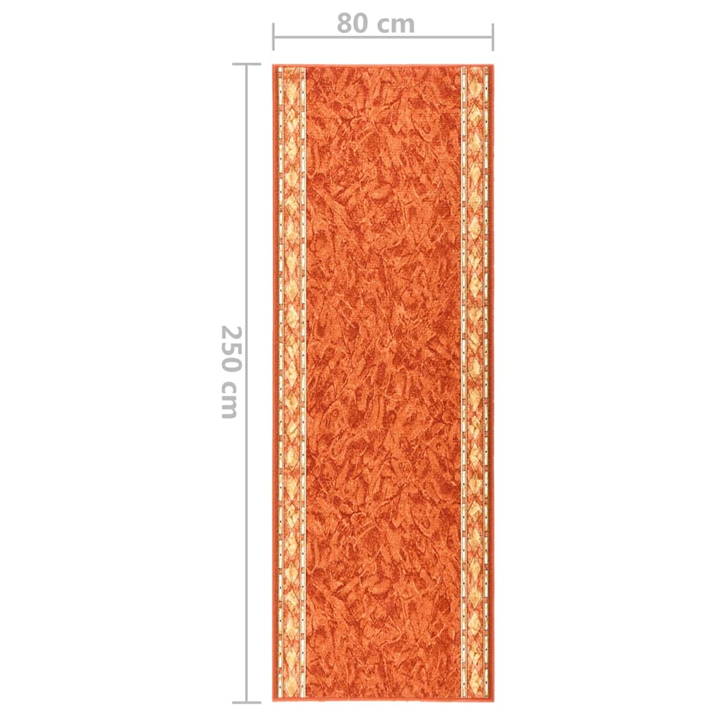 Tappeto Corsia Terracotta 80x250 cm Antiscivolo