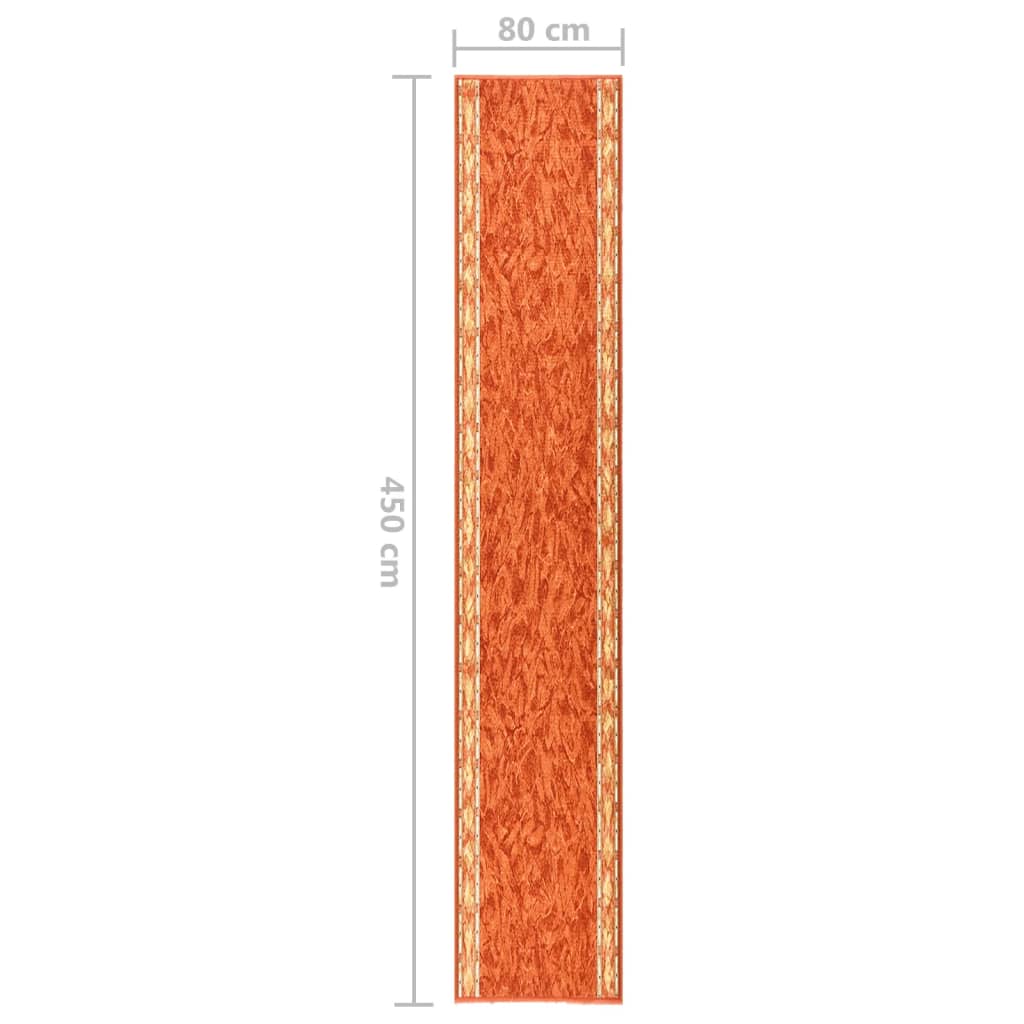 Tappeto Corsia Terracotta 80x450 cm Antiscivolo