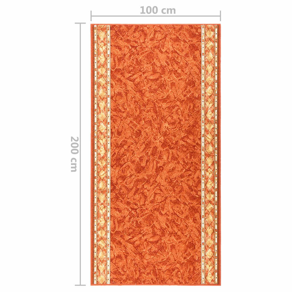 Tappeto Corsia Terracotta 100x200 cm Antiscivolo