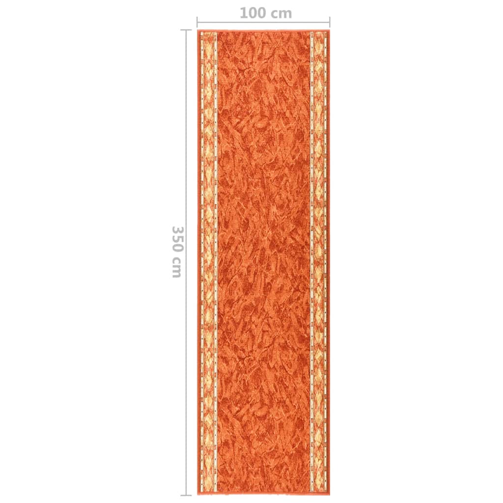 Tappeto Corsia Terracotta 100x350 cm Antiscivolo