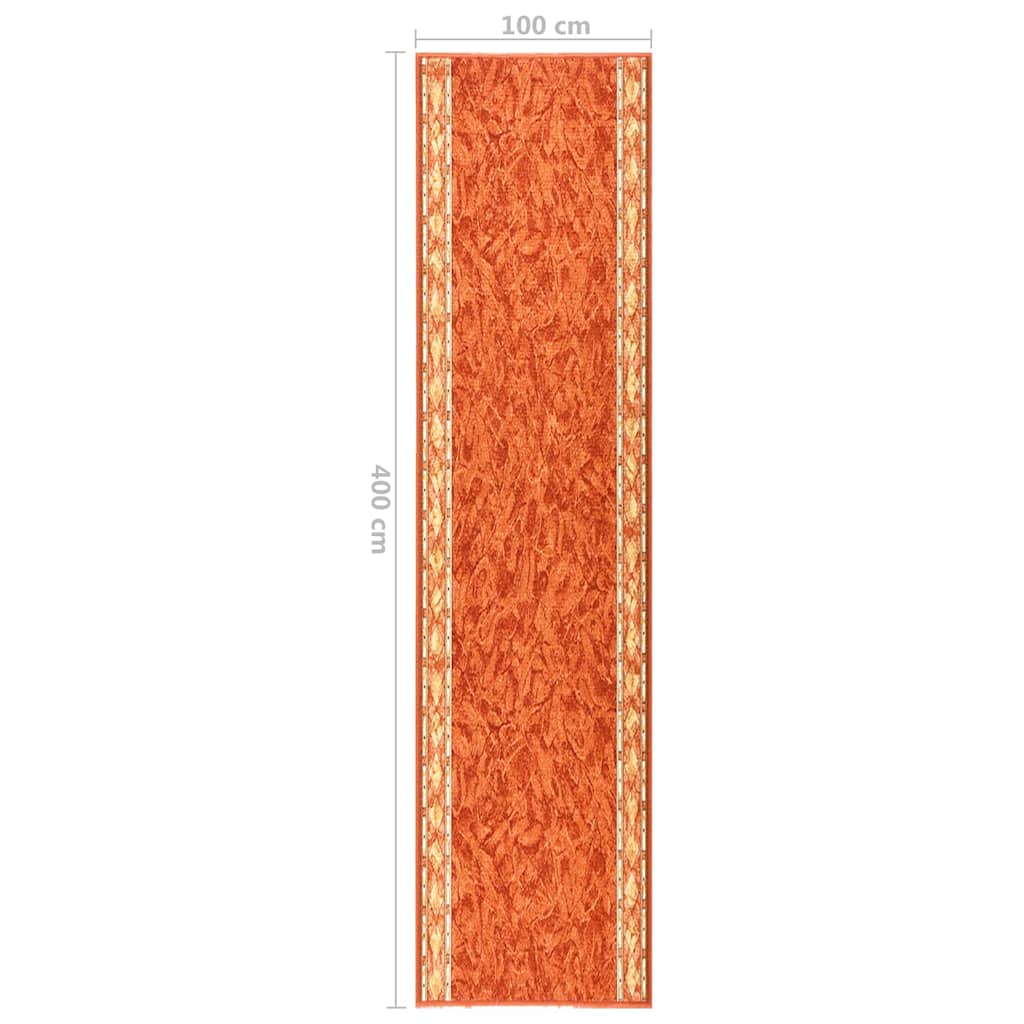 Tappeto Corsia Terracotta 100x400 cm Antiscivolo