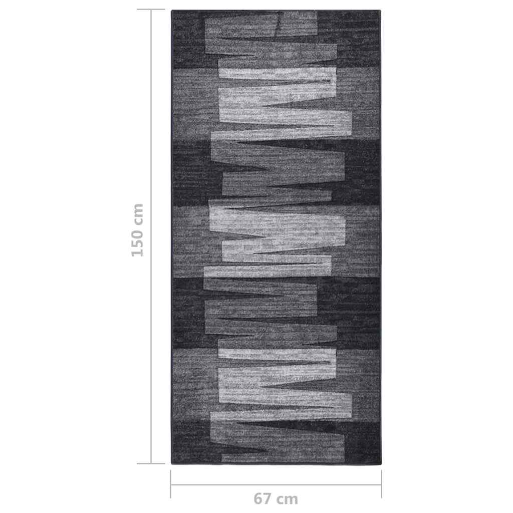 Tappeto Corsia Antracite 67x150 cm Antiscivolo