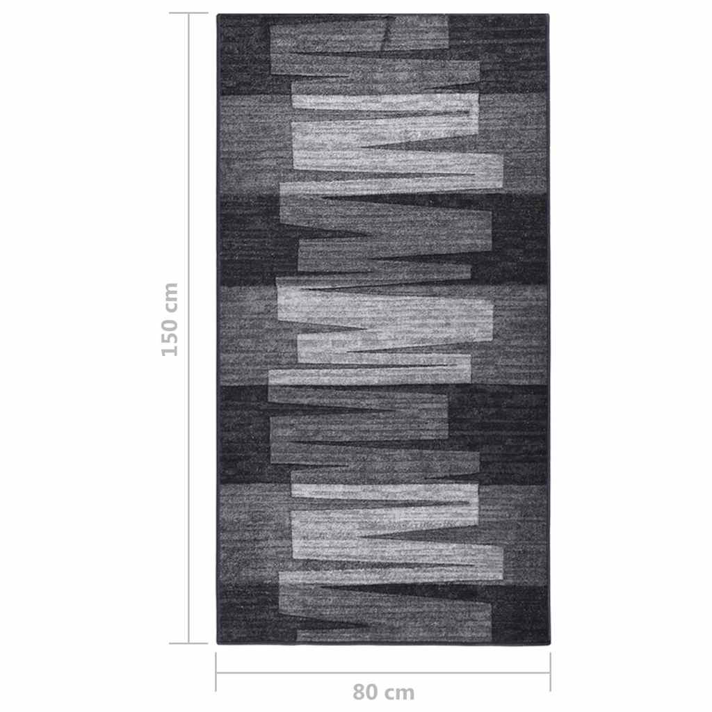 Tappeto Corsia Antracite 80x150 cm Antiscivolo
