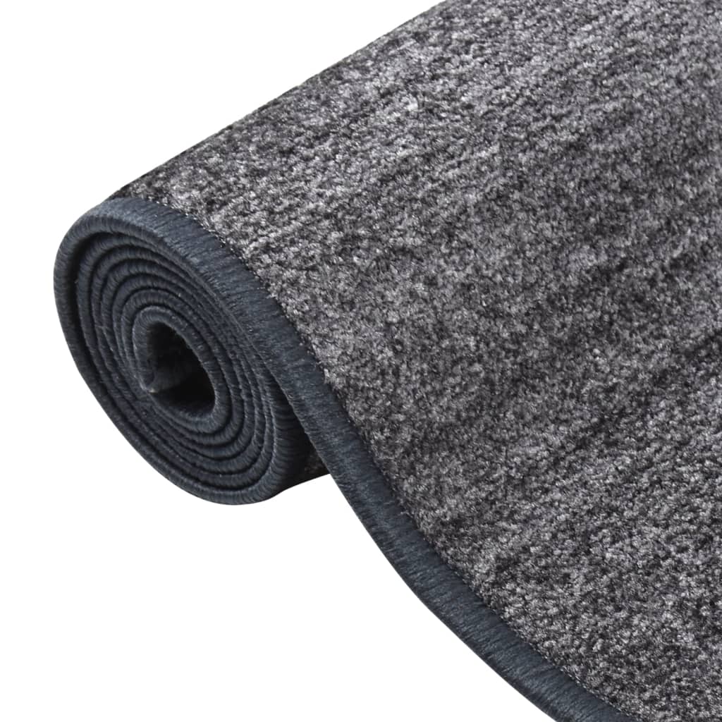 Tappeto Corsia Antracite 100x400 cm Antiscivolo