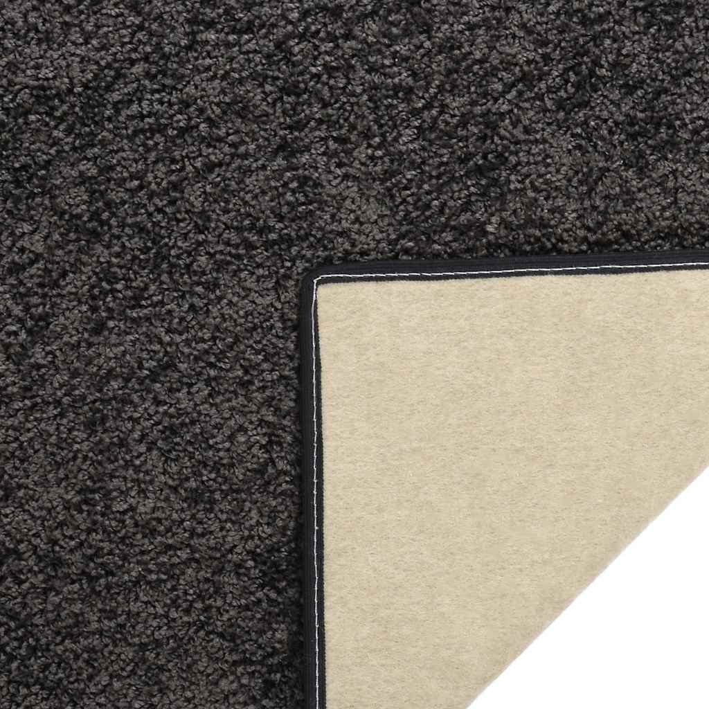 Tappeto a Pelo Morbido Antiscivolo 57x150 cm Antracite
