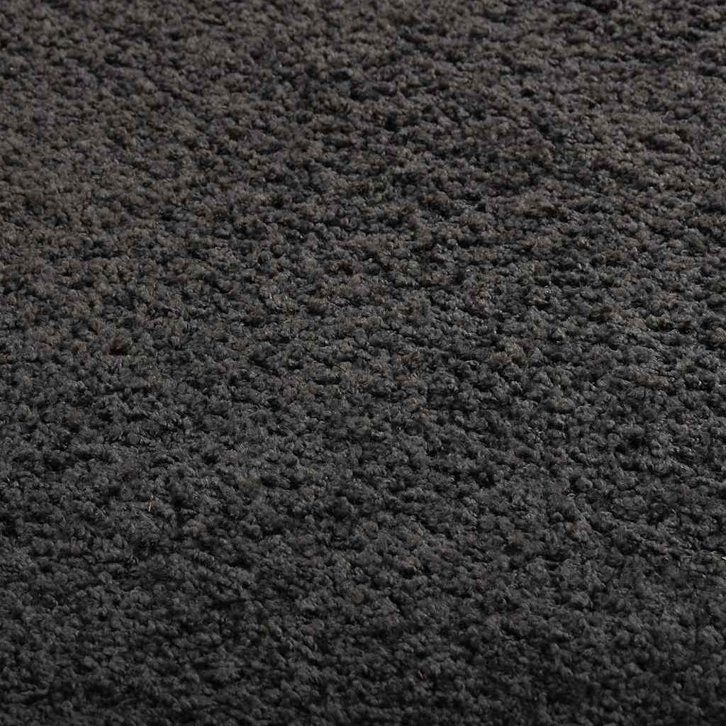 Tappeto a Pelo Morbido Antiscivolo 57x150 cm Antracite
