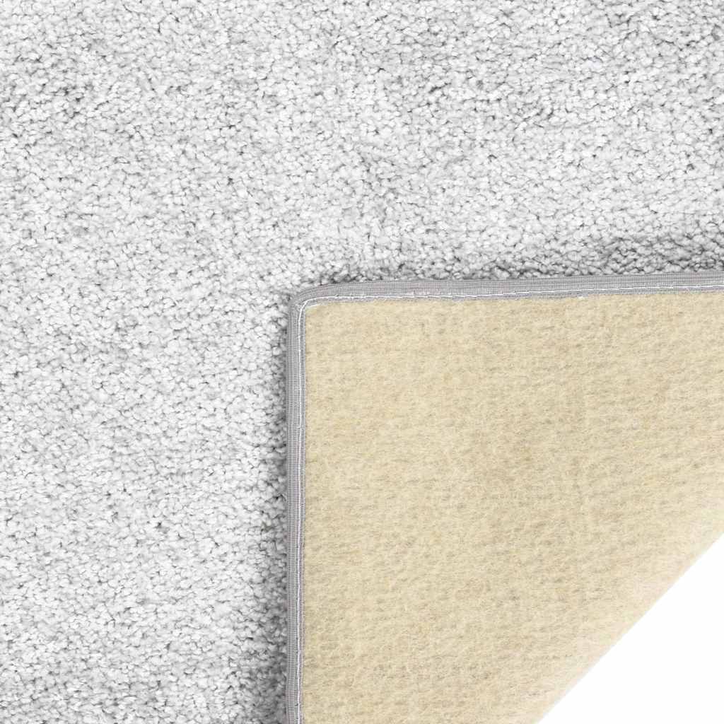 Tappeto a Pelo Morbido Antiscivolo 57x150 cm Grigio Chiaro