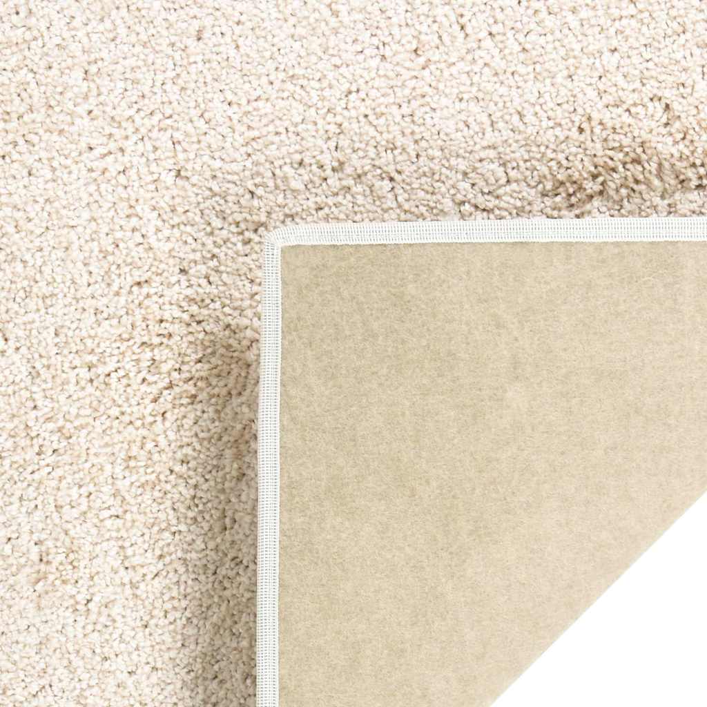 Tappeto a Pelo Morbido Antiscivolo 57x150 cm Beige
